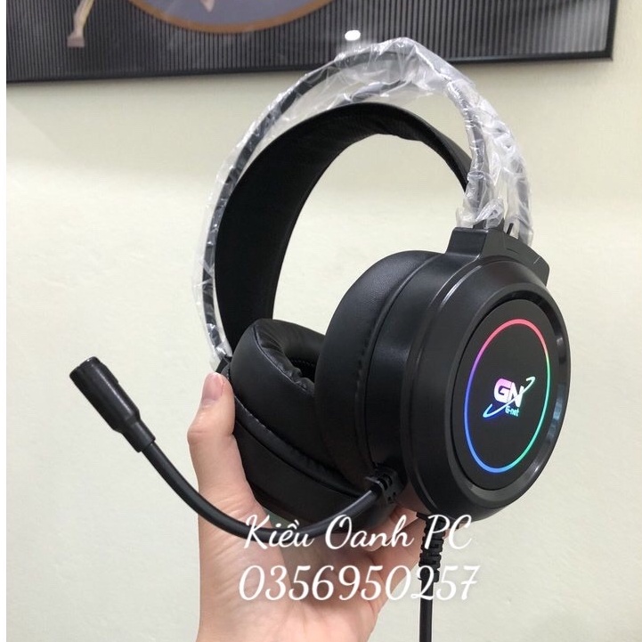 Tai nghe Gnet GH5 7.1 cổng USB mic chống ồn led rgb, hàng chính hãng bảo hành 12 tháng