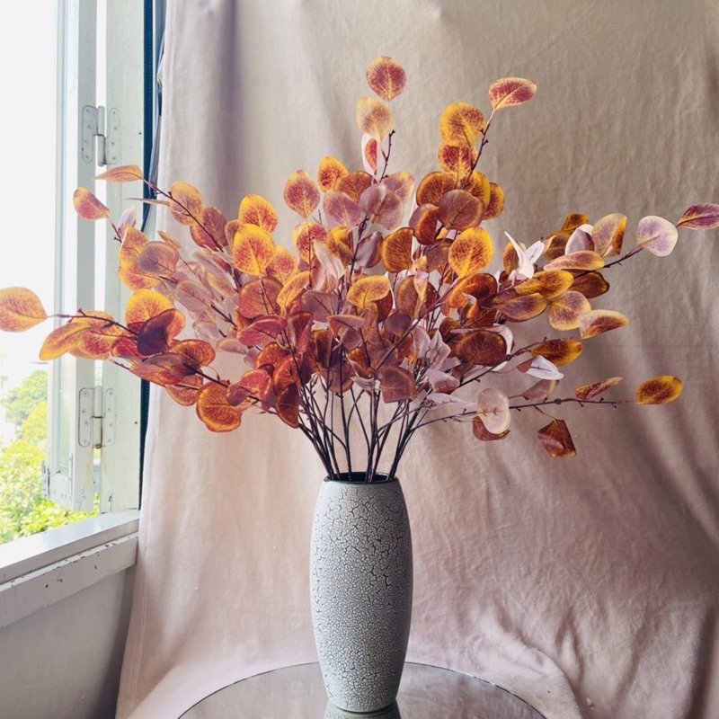 Hoa giả/Hoa lụa - Lá bạch đàn tròn, Lá tai voi phụ kiện cắm kèm hoa decor, trang trí nhà, cửa hàng, sự kiện, chụp ảnh..