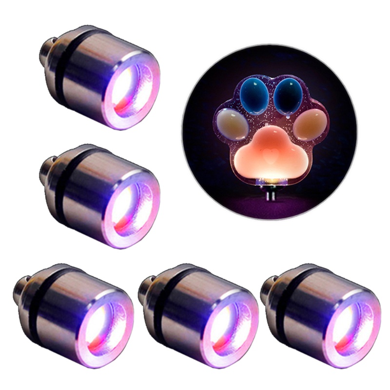 Khuôn silicone làm mặt dây chuyền/móc khóa resin epoxy hình dấu chân mèo/trái tim 4 ngăn thủ công DIY