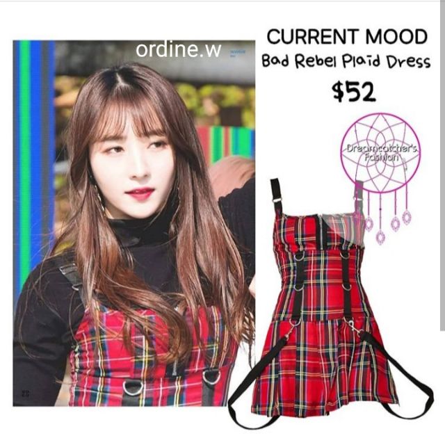 Sẵn_váy kẻ caro gothic IU, TWICE Jihyo, G-IDLE Miyeon, RED VELVET Yeri, NATURE, DREAM CATCHER