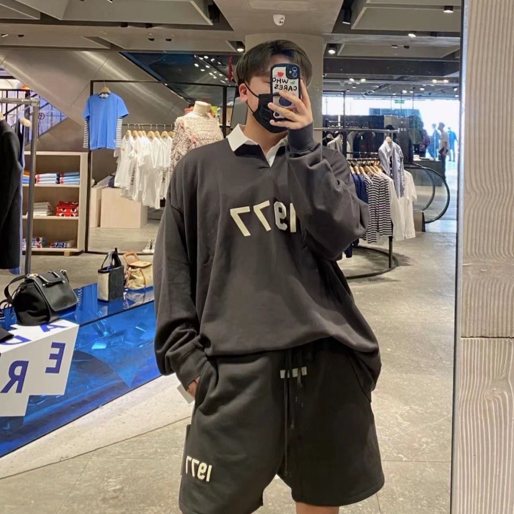 Áo Polo FOG Fear Of God ESSENTIALS ''1977'' Long Sleeve Polo