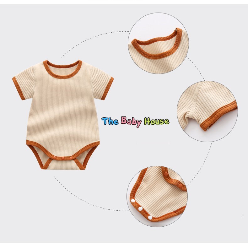 Bộ Áo Liền Thân Cho Bé  𝐅𝐑𝐄𝐄𝐒𝐇𝐈𝐏 Bodysuit Tay Ngắn Phong Cách Đơn Giản Thoải Mái Dễ Thương  Cho Bé