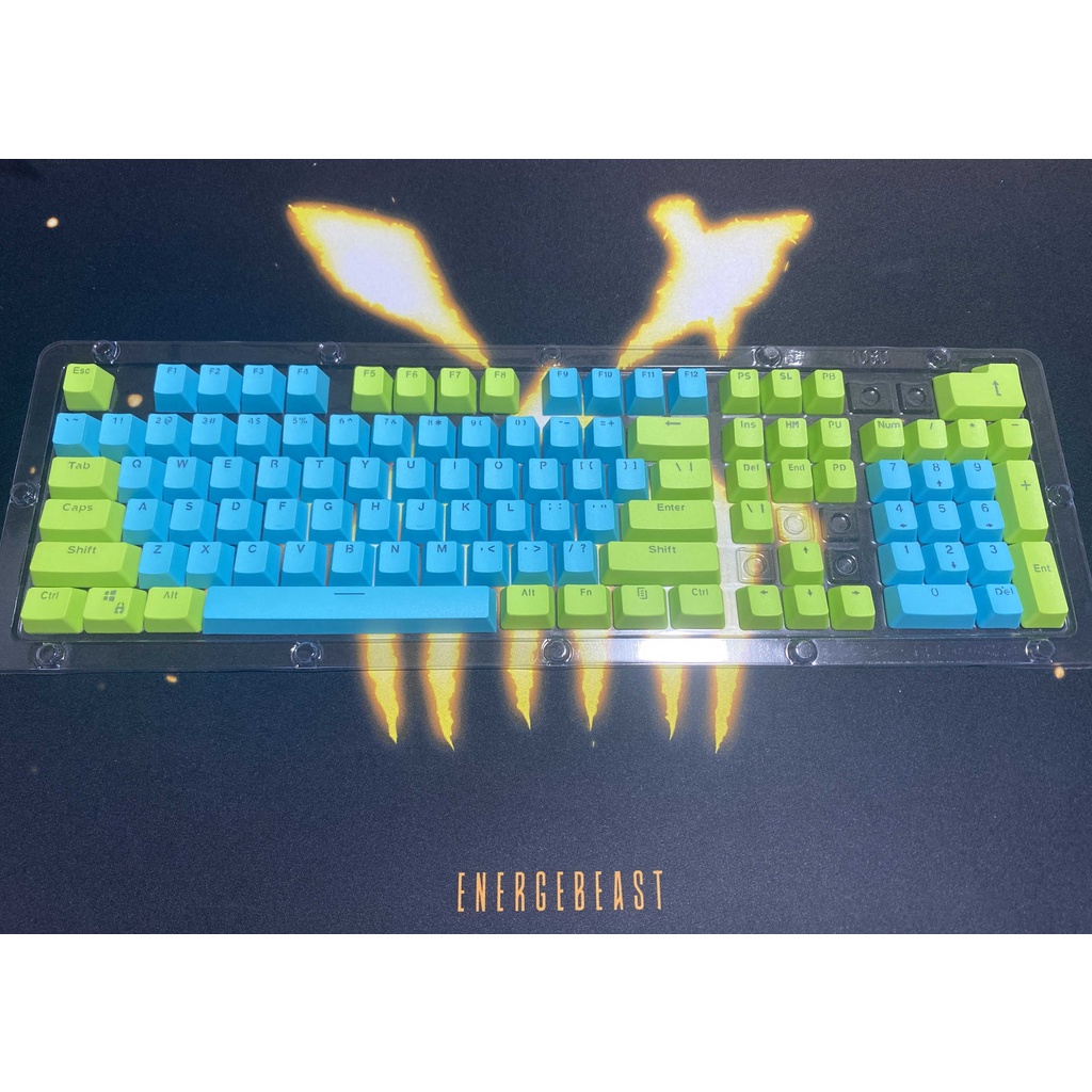 RK 61/87/104 Keycaps PBT Chất liệu OEM Chứa nhiều phím, có đèn nền Bàn phím cơ hai màu có đèn nền