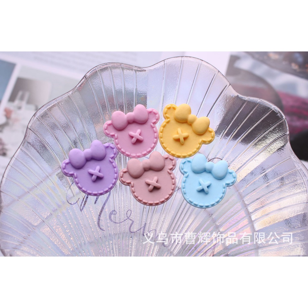 Charm (C123) slime/ Dụng Cụ Charm Trang Trí [Ko Keo &amp; Nút] Hình Gấu &amp; Thỏ