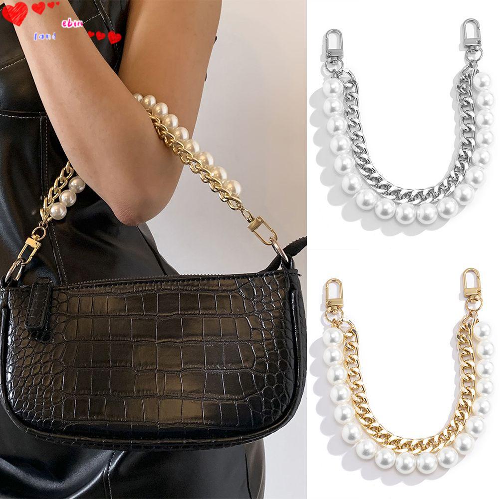 Dây Đeo Túi Xách Đính Ngọc Trai Xinh Xắn|Khóa Dây Xích Thay Thế Cho Túi Xách DIY