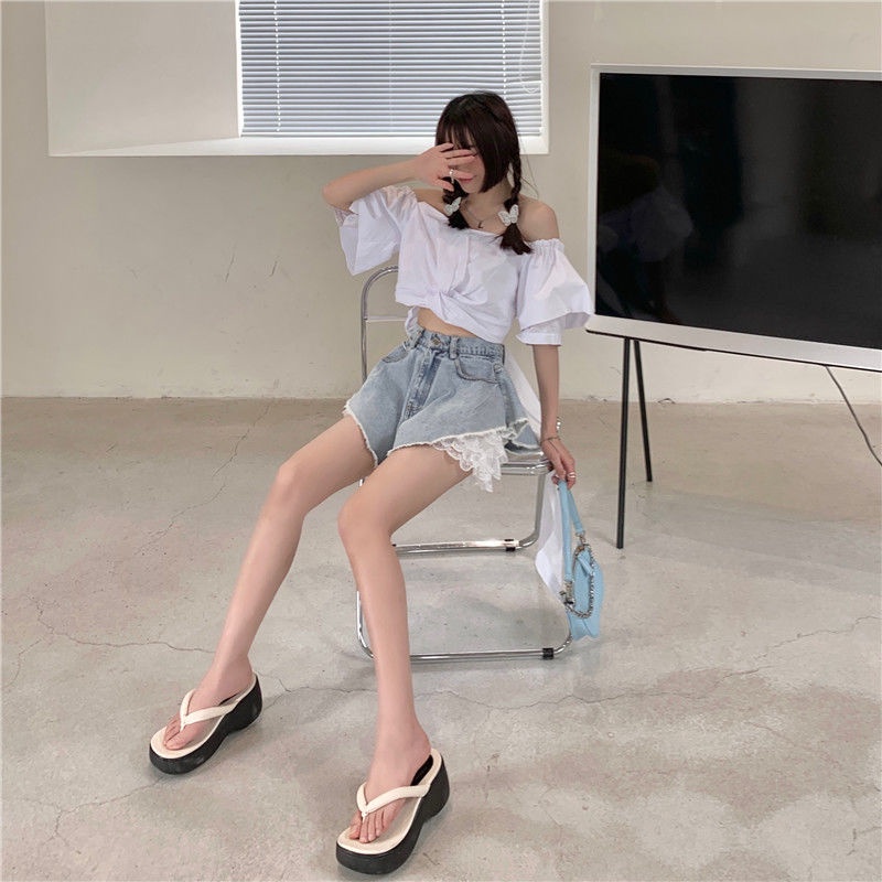 [LININ] Quần Short Denim Dáng Chữ a Rộng Phong Cách Mới Mùa Hè Cho Nữ