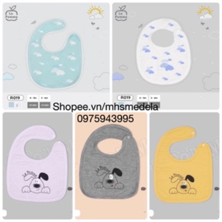 Yếm sơ sinh La Pomme vải cotton mềm mịn, giữ ấm cho bé – Họa tiết dễ thương