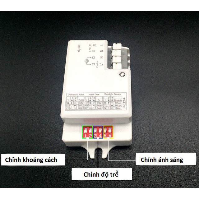 Cảm biến radar vi sóng 220v thông minh APH 01K -Tự động bật tắt đèn khi có chuyển động