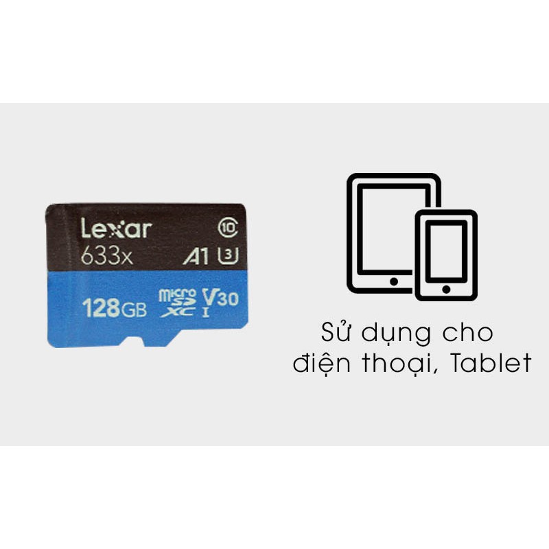 Thẻ nhớ Lexar 128GB Class10-100mb/s microSDHC / microSDXC ™ UHS-I 633x -