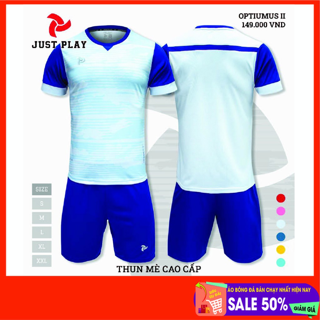 Bộ quần áo thể thao, Bộ áo bóng đá không logo JP OPTIMUS  2021 - 2022 sẵn kho, giá tốt