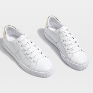 Giày STRADIVARIUS WHITE TRAINERS WITH HELL DETAIL