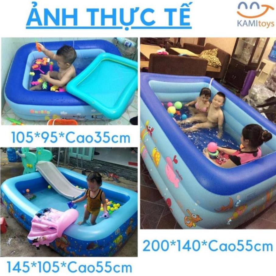 [SALE TO] Phao bơi Bể bơi cho bé -  hồ bơi thành cao 3 tầng bơm hơi - BH 12 THÁNG