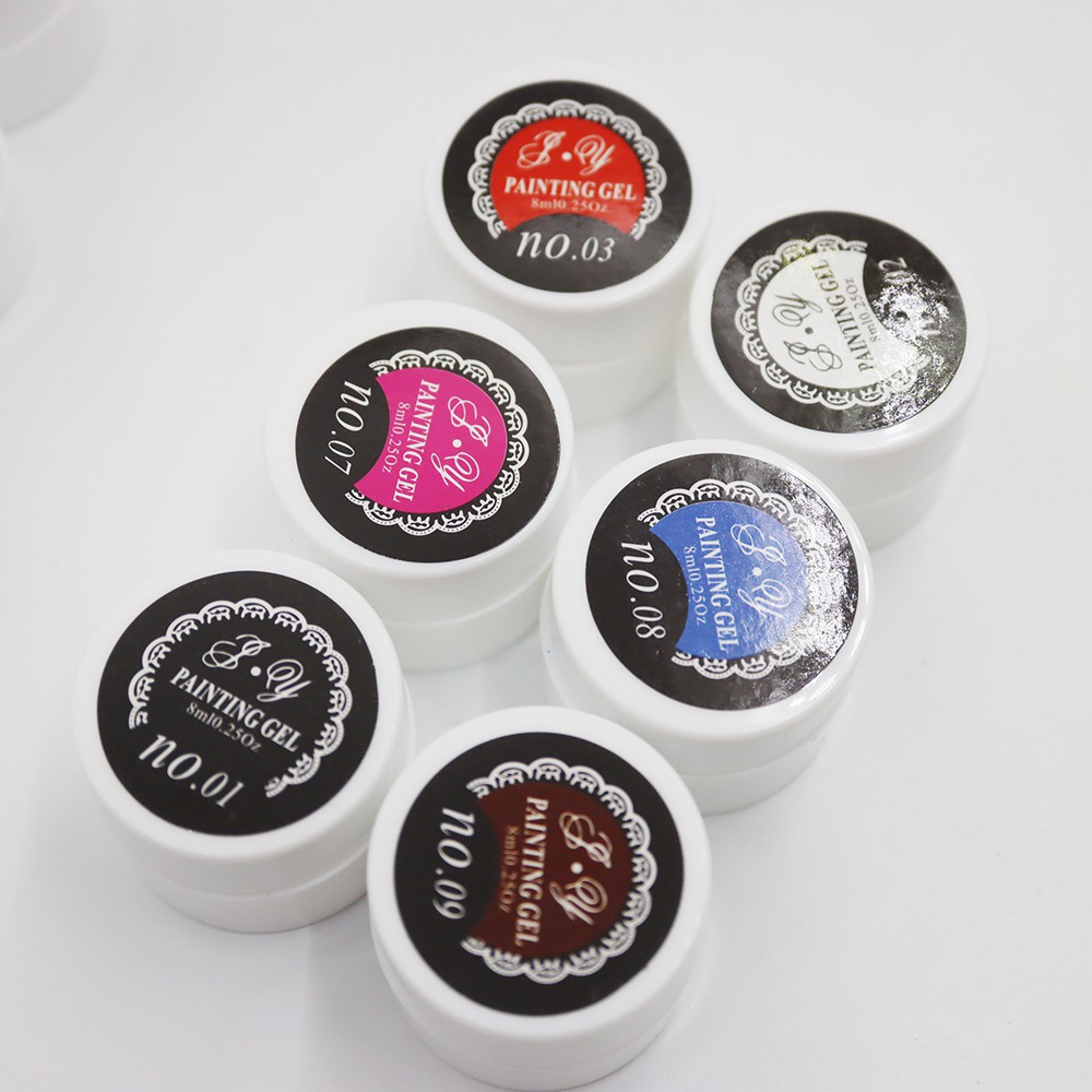 Set gel vẽ móng siêu đặc 12 màu siêu đẹp, dễ vẽ
