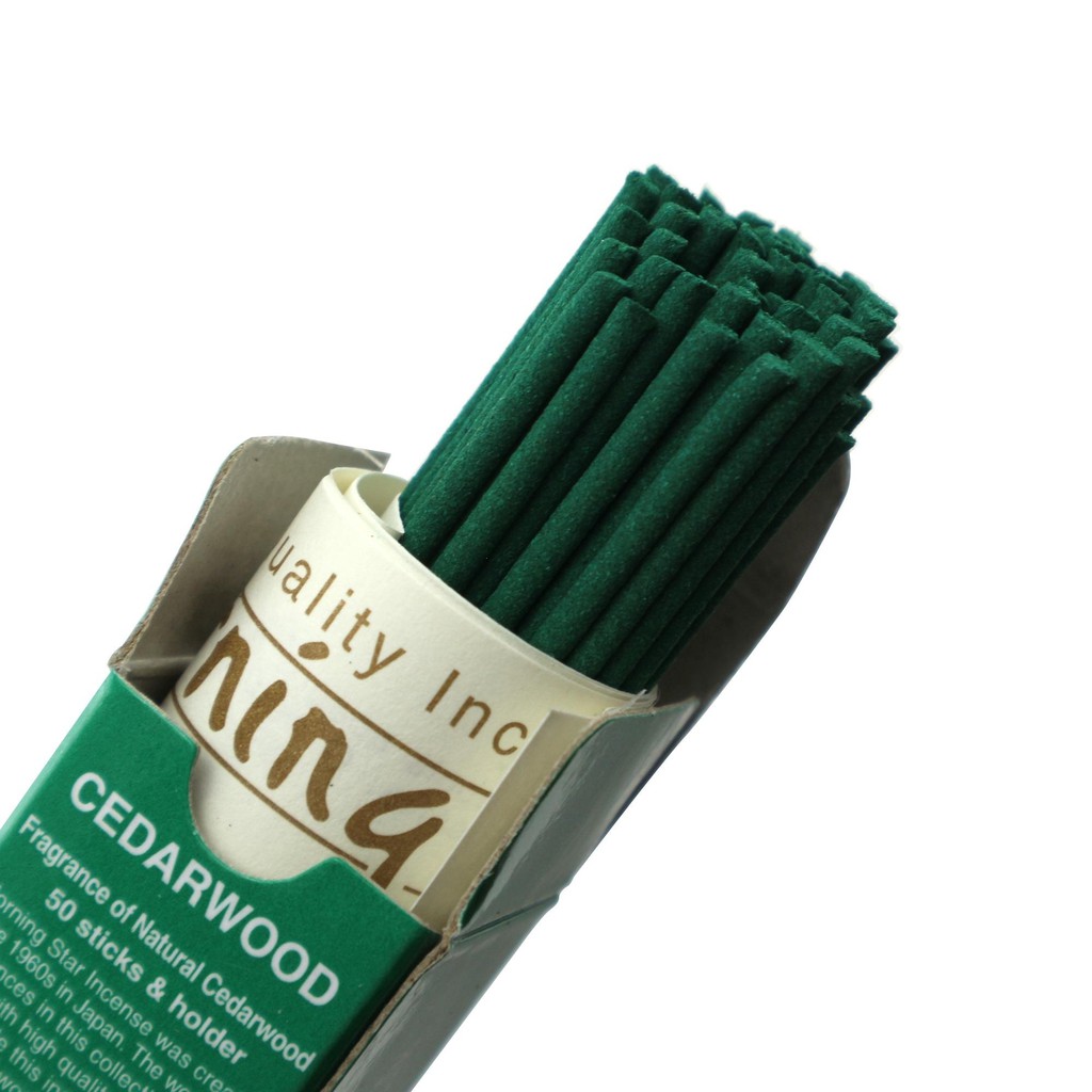 Nhang thơm Morning Star Cedarwood gỗ tuyết tùng 50 que, Thanh hương Nhật Bản thư giãn Nippon Kodo