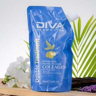 HẤP DẦU PHỤC HỒI COLLAGEN DIVA REPAIR HAIR PROTECT COLOR 500ML