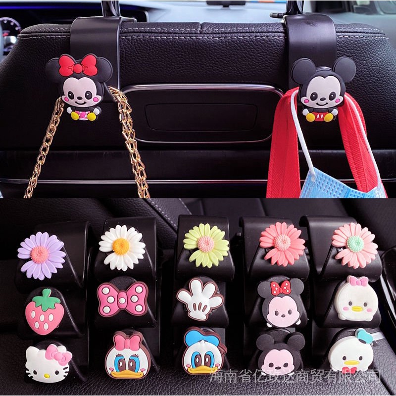 [2 cái] Móc Treo Đồ Gắn Lưng Ghế Xe Hơi Tiện Dụng