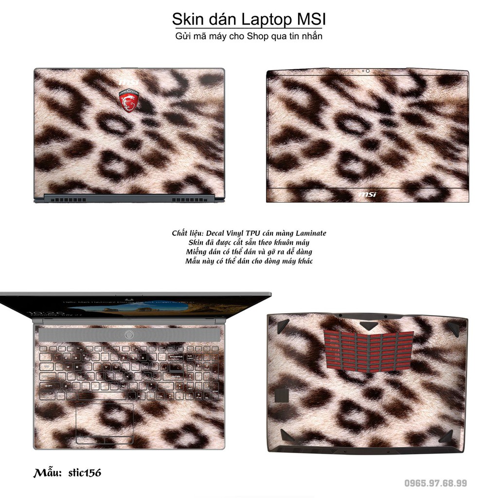 Skin dán Laptop MSI in hình Hoa văn sticker nhiều mẫu 26 (inbox mã máy cho Shop)