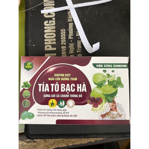 Viên tinh dầu xông hơi hương tràm (Hộp 2 Vỉ, Vỉ 10 Viên)