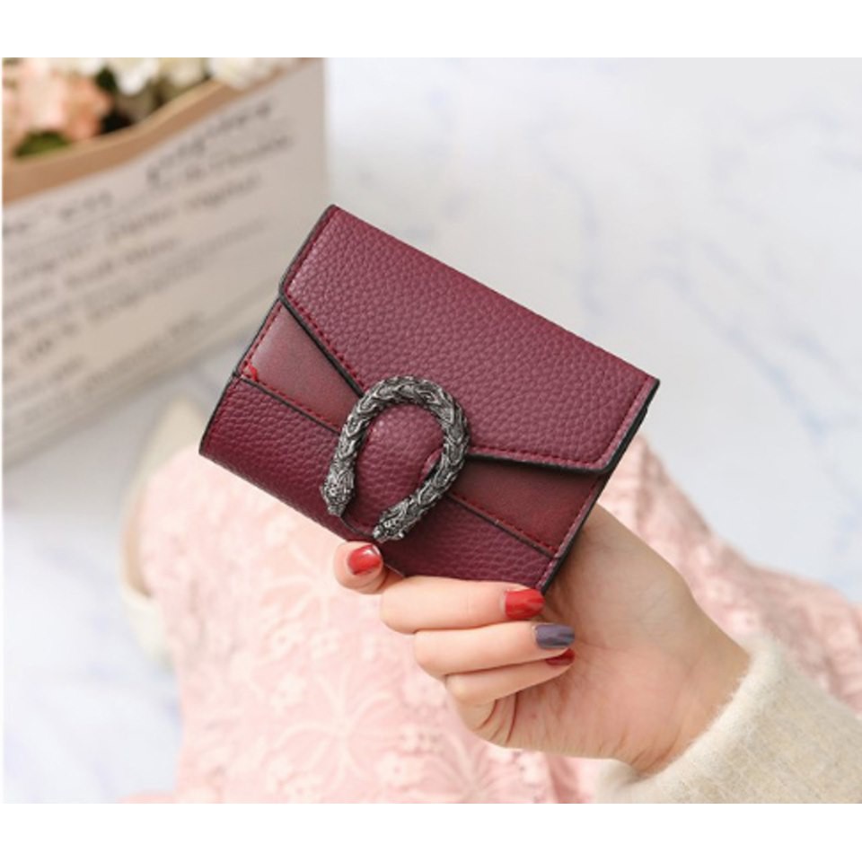 VÍ BÓP DA MINI NỮ CẦM TAY KHÓA RỒNG 186 V220 4 MÀU TRẺ TRUNG | BigBuy360 - bigbuy360.vn