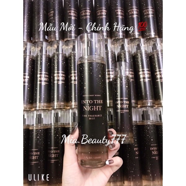 BODY MIST XỊT THƠM TOÀN THÂN INTO THE NIGHT CHÍNH HÃNG BATH AND BODY WORKS FULLSIZE 236ML