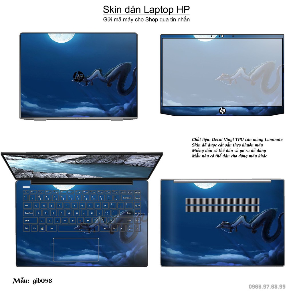 Skin dán Laptop HP in hình Ghibli _nhiều mẫu 9 (inbox mã máy cho Shop)