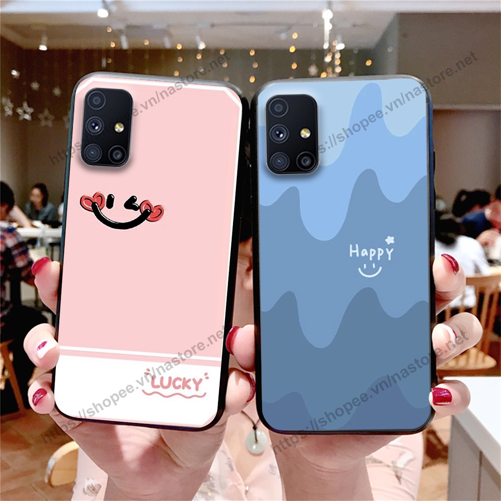 Ốp lưng Samsung M51 mặt cười, họa tiết caro đơn giản đẹp cute