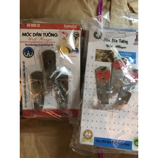 Combo 10 vỉ móc dán tường inox loại 2cái hoặc 3cái hÀng việt Nam loại nhỏ