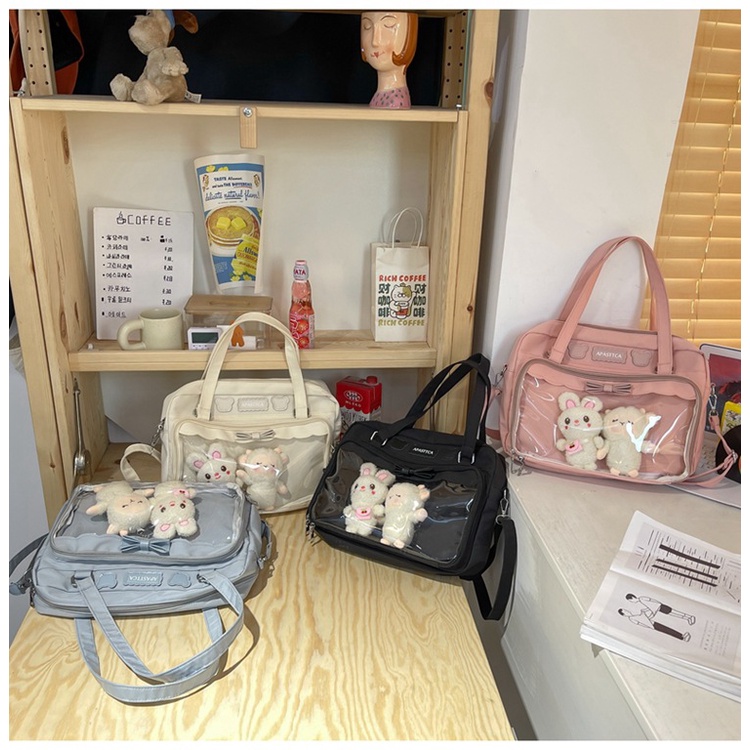 Túi Đeo Chéo Trong Suốt In Hình Anime Dễ Thương Cho Nữ