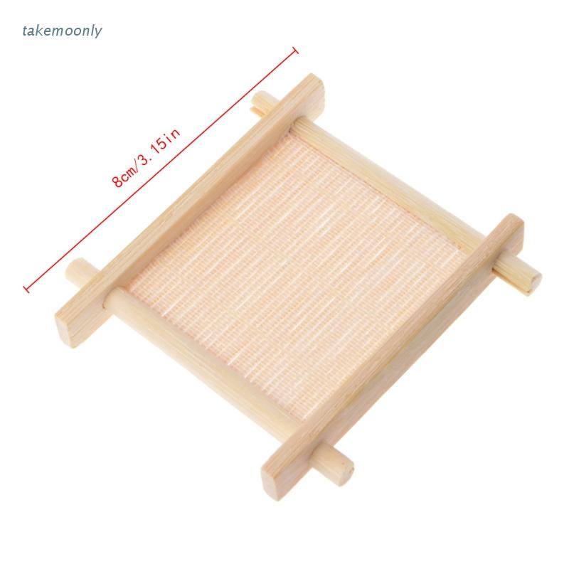 Khay gỗ để ráo ly tách uống trà tiện dụng