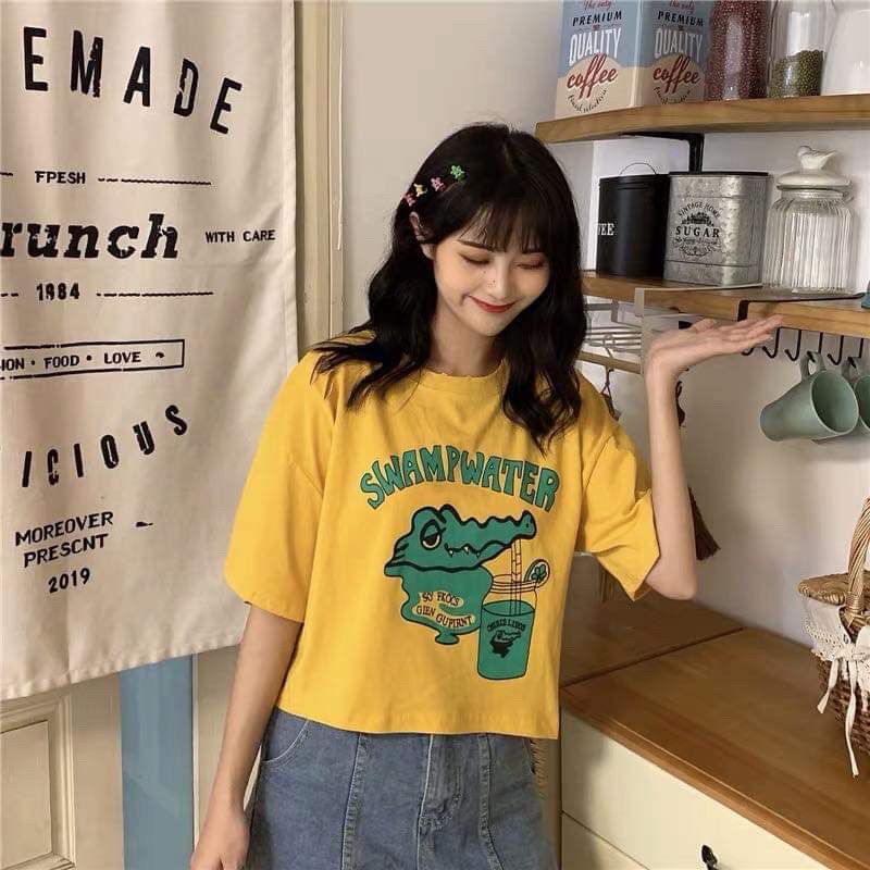 Áo croptop cá sấu Swamp NTA0220