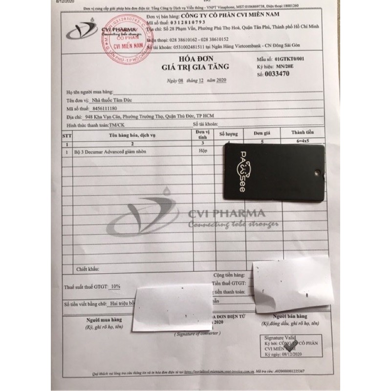 Combo 3 món DECUMAR ADVANCED