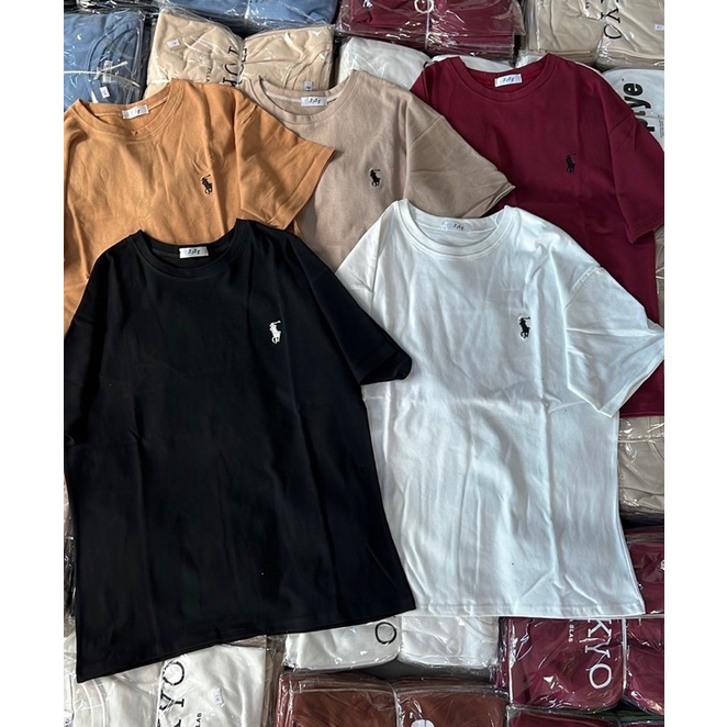 Áo thun tay lỡ Unisex nam nữ 3158, Áo phông tay lỡ thêu hình nam nữ