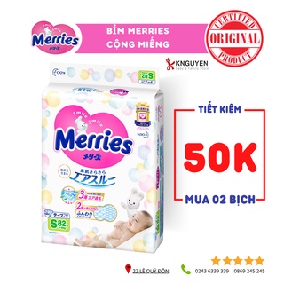 Bỉm Merries cộng miếng dán/quần Nội Địa Nhật size NB90+6/S82+6/M64+4/L58 / M58+6 / L44+6 / XL38+6