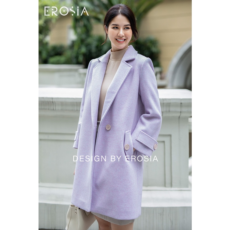 Măng Tô Dạ Ép Túi Chéo, Khuy Tay EROSIA | BigBuy360 - bigbuy360.vn