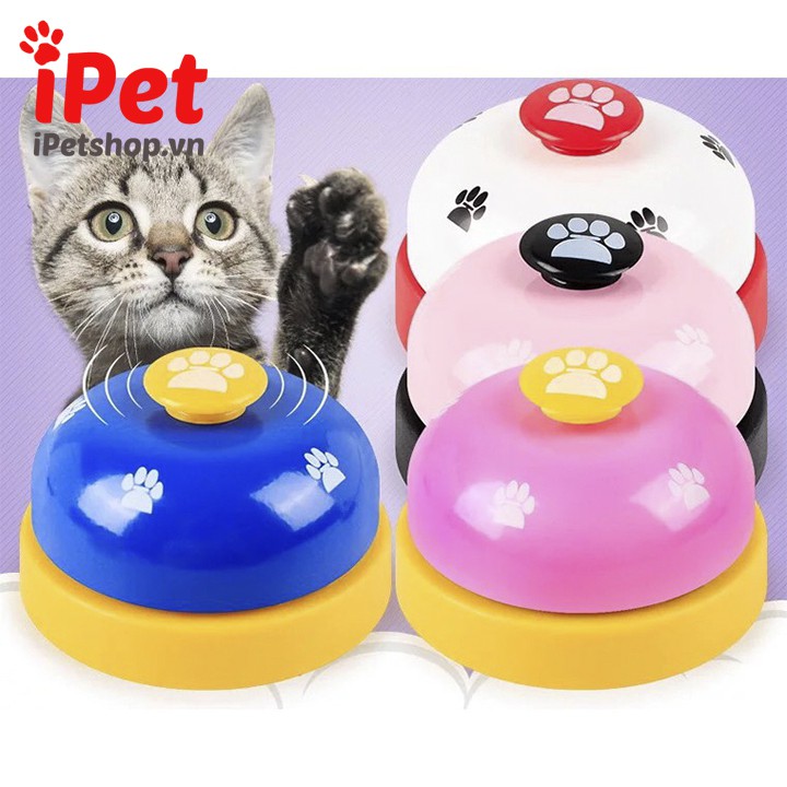 Chuông Bấm Đế Nhựa Để Bàn Gọi Phục Vụ Huấn Luyện Chó Mèo - iPet Shop