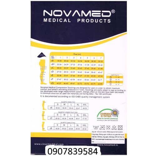 Vớ y khoa Vớ giãn tĩnh mạch từ chân đến đùi NOVAMED made in Thổ Nhĩ Kì (1 ĐÔI)