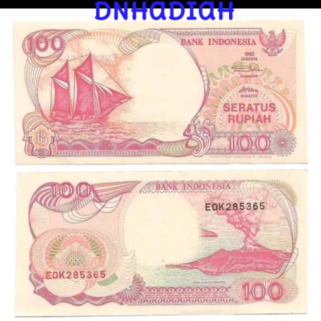 Bộ 100 Đồng Tiền Giấy Rp. 100,500,1000,2000 Rupiah Indonesia