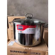 Nồi luộc gà inox 3 đáy SUNHOUSE SH28LG Dùng được trên bếp từ
