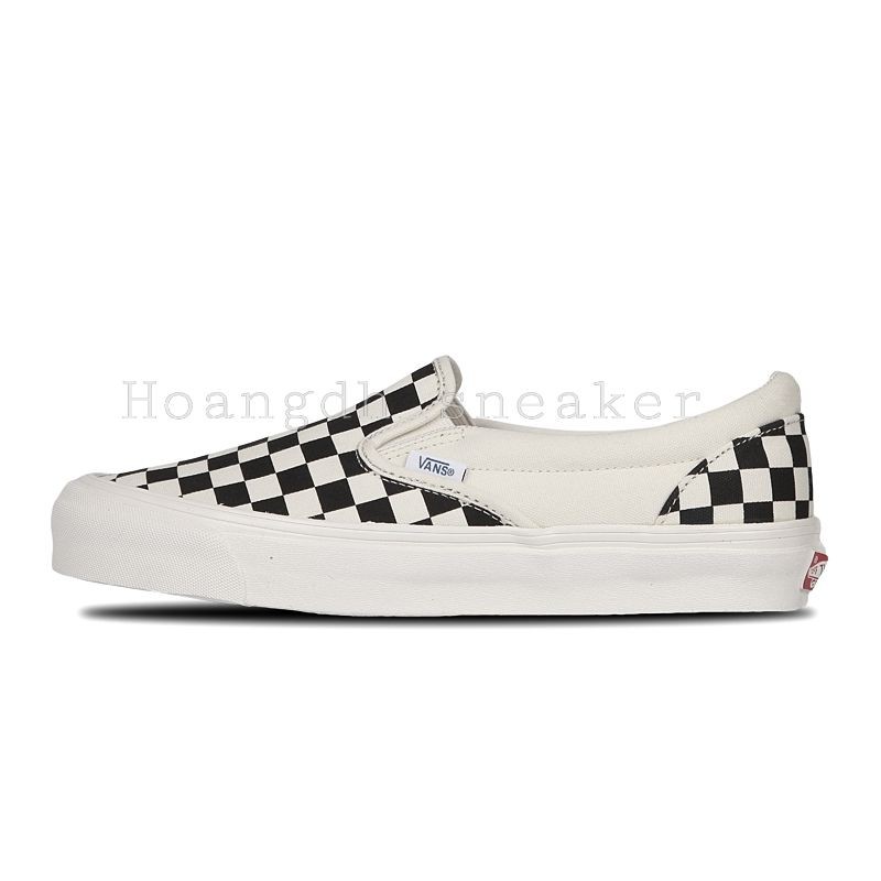 Giày Sneaker Slipon Vans Caro Lười [Chuẩn 11 - Free Ship]