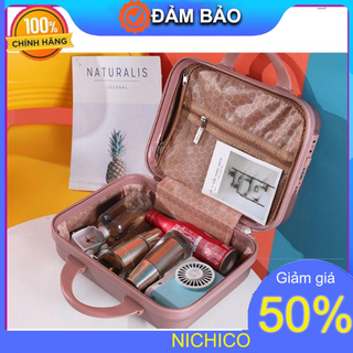 Valy du lịch mini hình Gấu dễ thương, cốp đựng đồ trang điểm tiện lợi
