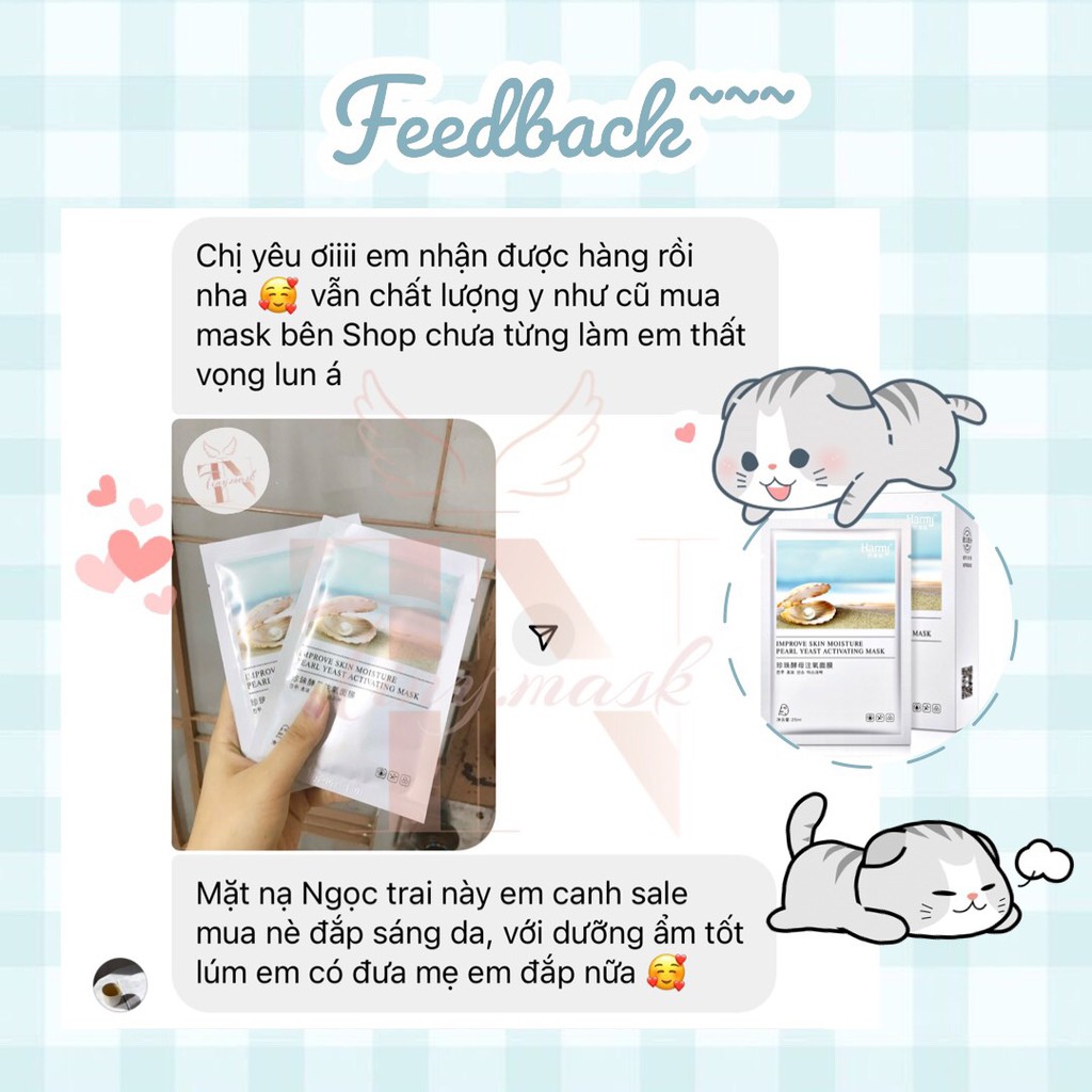 Mặt Nạ Sáng Da Ngọc Trai Pearl Mask Chính Hãng Hamj - Giảm Thâm Se Khít Lỗ Chân Lông Dưỡng Ẩm