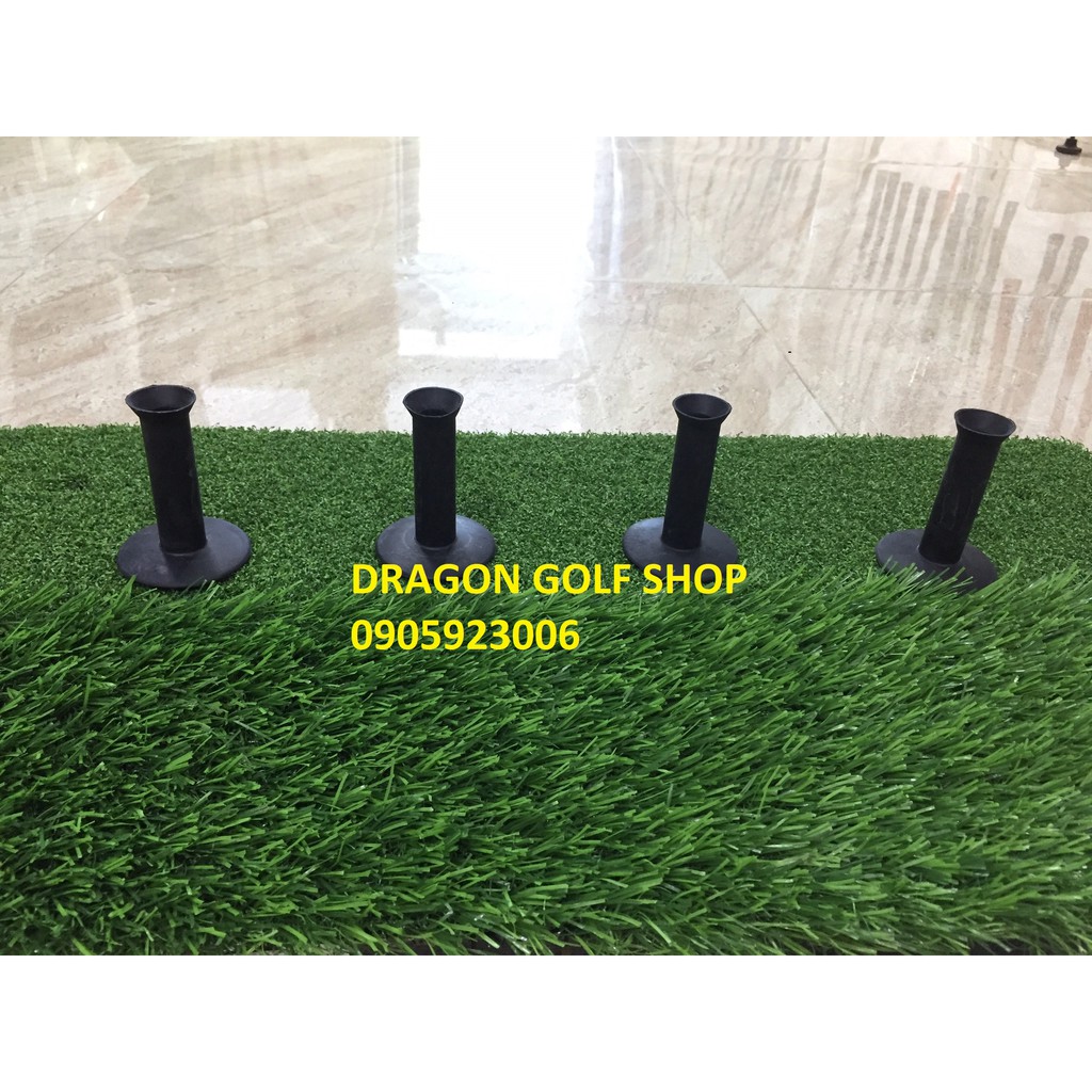 Tee golf  cao su cho thảm tập - màu đen