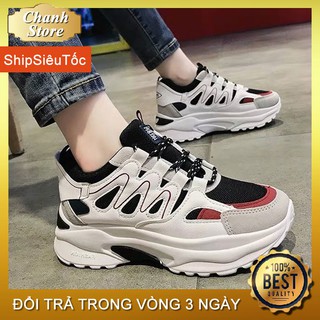 Giày Nữ 💖FREESHIP📛 Giày Thể Thao Đế Cao 5p Trống Trơn Trượt, Giày Quảng Châu Cao Cấp