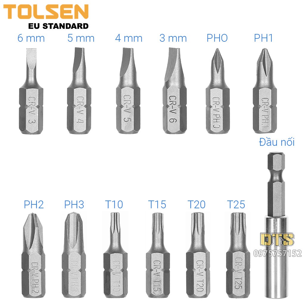 Bộ tua vít đa năng tự động 14 trong 1 TOLSEN quay góc 180 độ - Tiêu chuẩn xuất khẩu Châu Âu