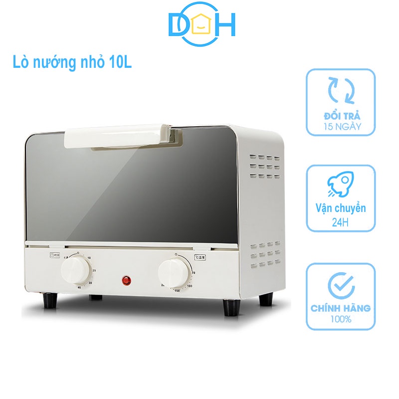 Lò nướng 10L chính hãng, dung tích 10 lít, dùng để nướng và quay thực phẩm