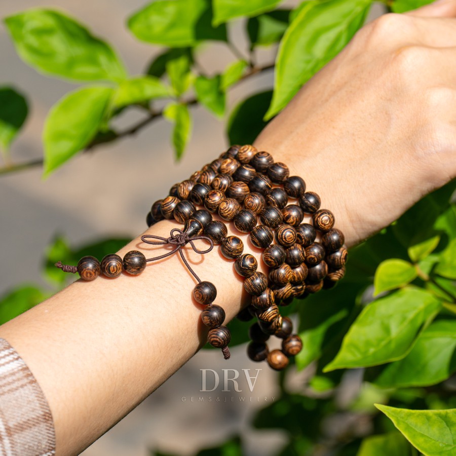 ☘ Chuỗi Vòng Tay Trầm Hương Sánh Chìm 108 hạt (8mm) ☘ Thu Hút May Mắn Bình An ☘ | BigBuy360 - bigbuy360.vn