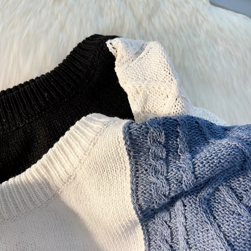 Áo sweater Dệt Kim Tay Dài Cổ Tròn Thời Trang Mùa Đông Cho Nam