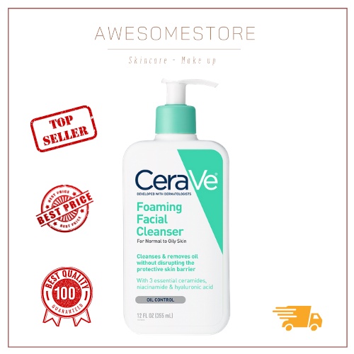 (Chính hãng) Sữa rửa mặt Cerave Foaming Facial Cleanser