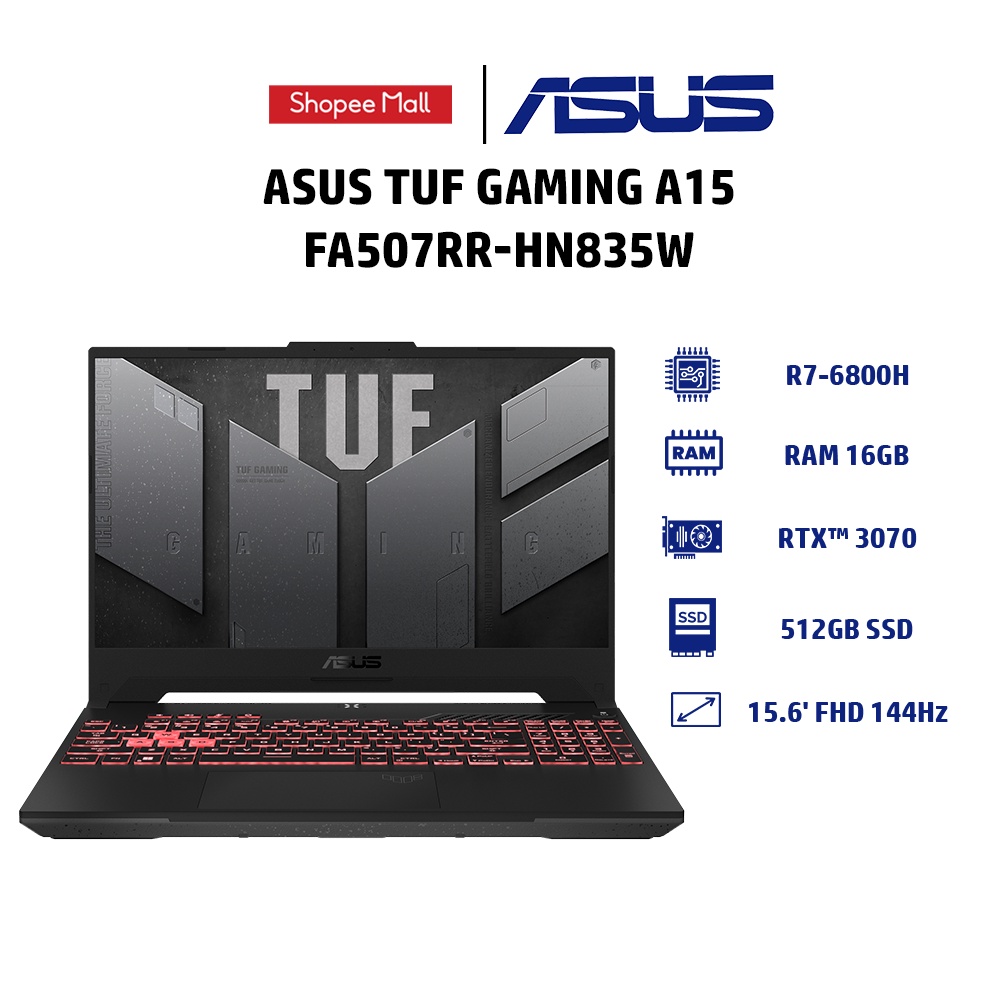 Laptop ASUS TUF Gaming A15 FA507RR-HN835W R7-6800H | 16GB | 512GB | GeForce RTX™ 3070 8GB