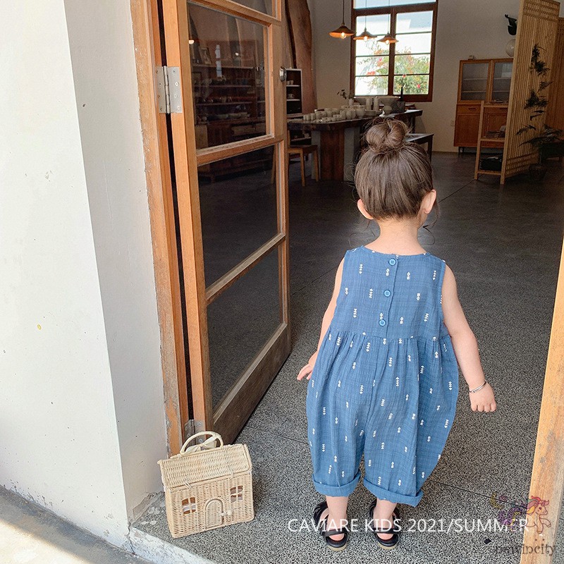 Áo Liền Quần Sát Nách Phong Cách Hàn Quốc Dành Cho Bé Gái